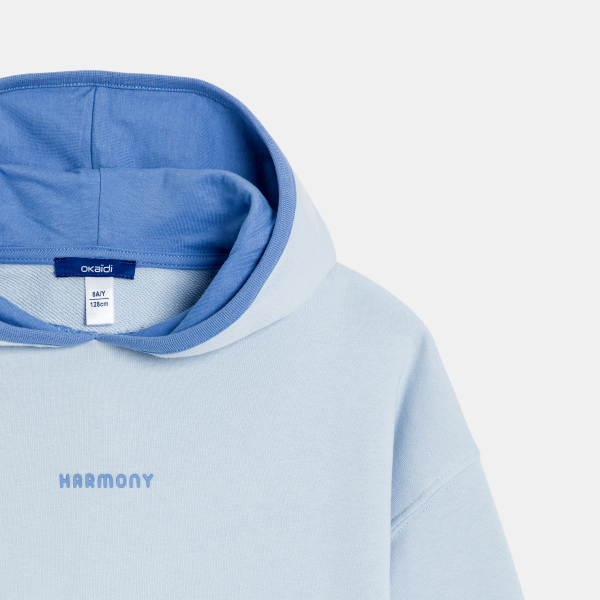 سويت شيرت من الصوف الناعم، باللون الأزرق السماوي للفتيات